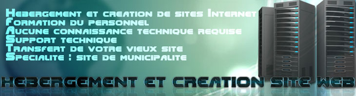 Hébergement et création de Sites Internet, Formation de personnel, Support technique, Sites Web de Municipalités